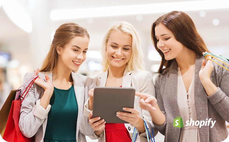 Concept de tableau de bord de boutique Shopify